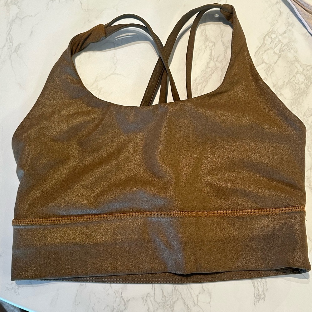 Lululemon Limited Edition Women's Shimmer Gold / Brown Sports Bra